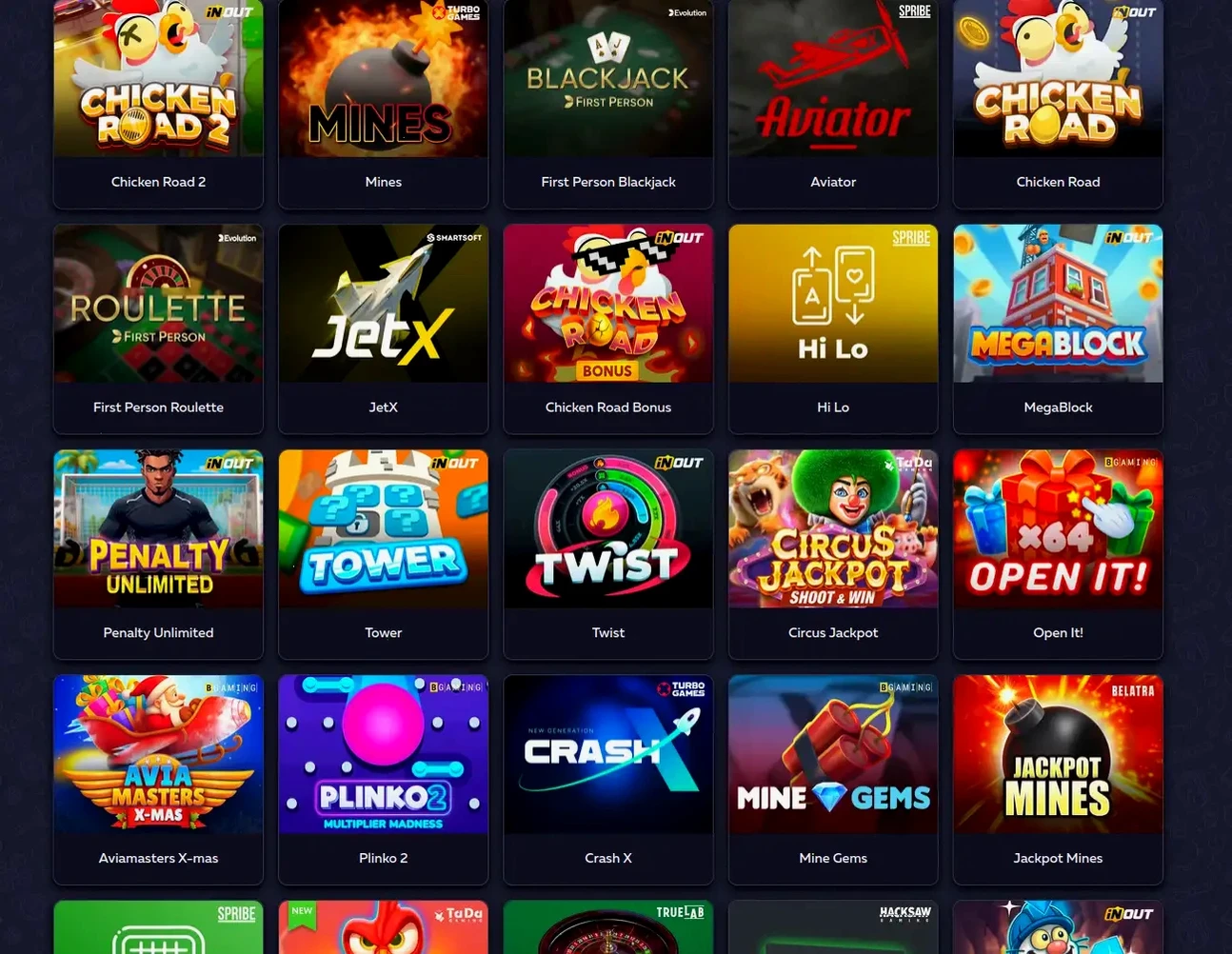 Игровой интерфейс Казино 7
